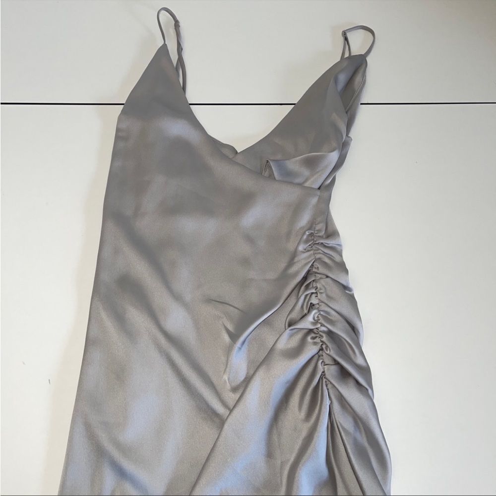 Lux LA‎ small silver mini dress